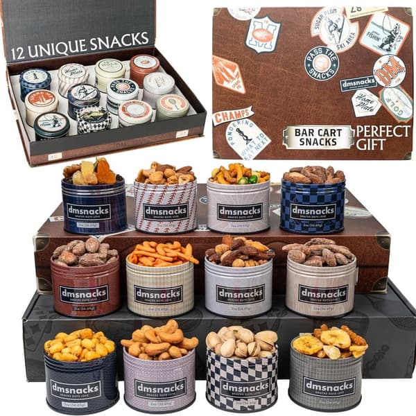 Father's Day Snack Box Gift Basket with Assorted Nuts