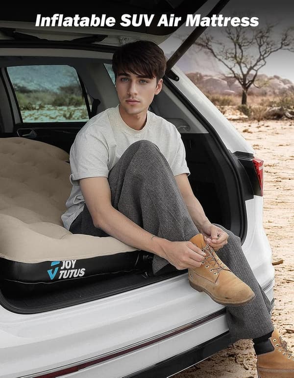 SUV Camping Inflatable Mattress with Pump & Pillows