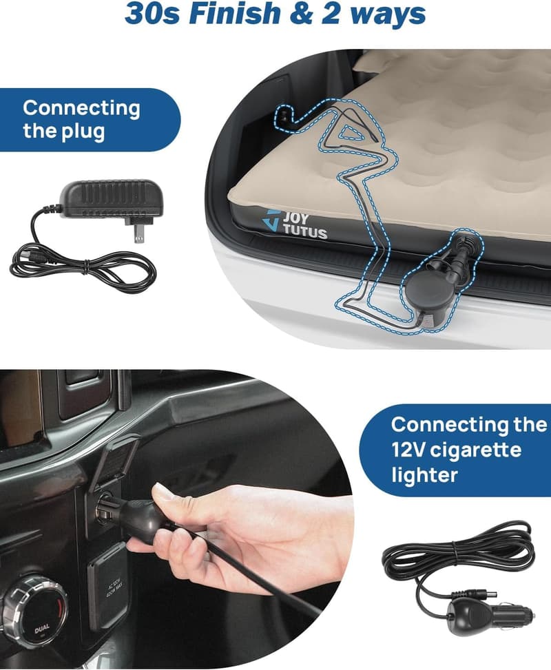 SUV Camping Inflatable Mattress with Pump & Pillows