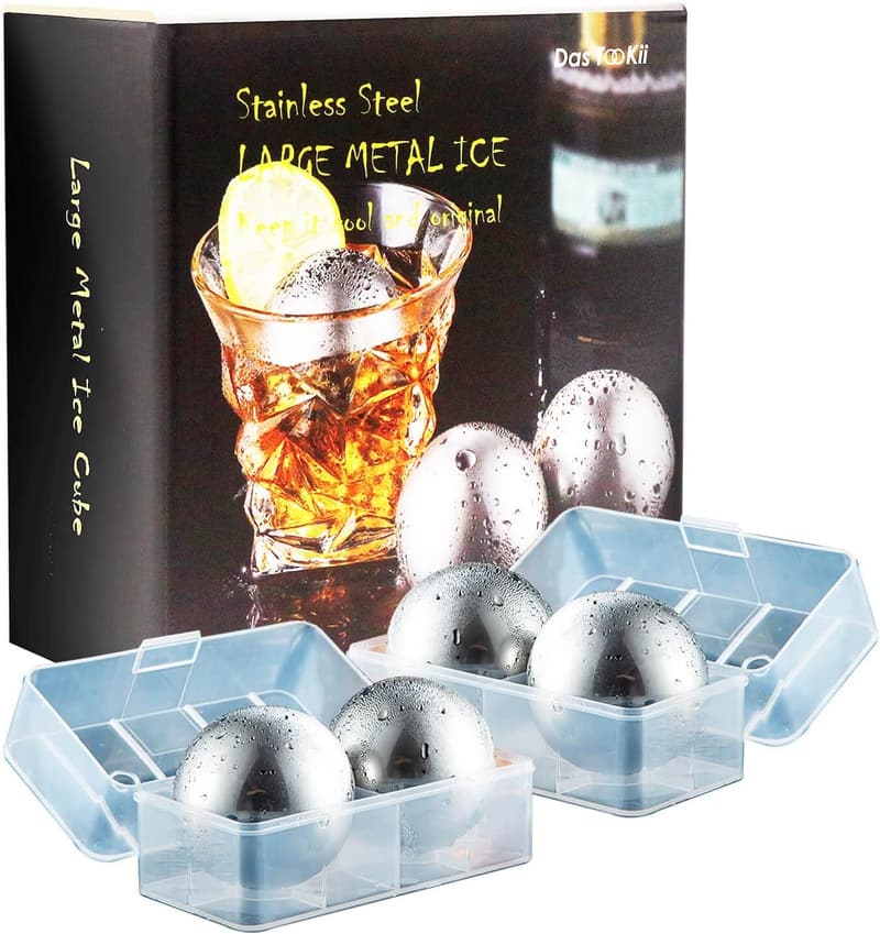 Reusable Stainless Steel Whiskey Stones Set - Unique Christmas Gift