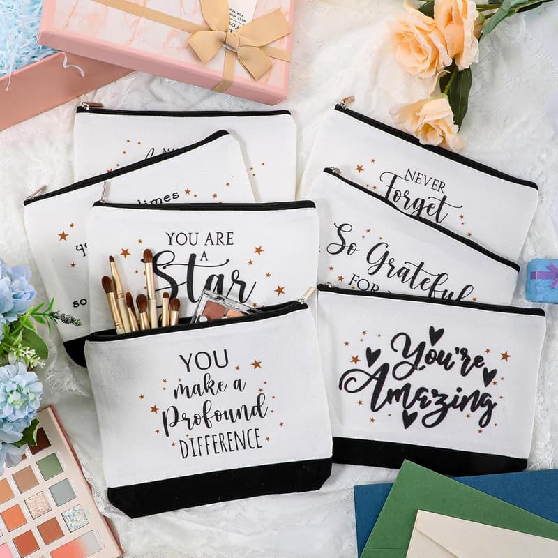 Aesthetic Canvas Tote Bags Set for Women - 24 Pcs Thank You Gifts