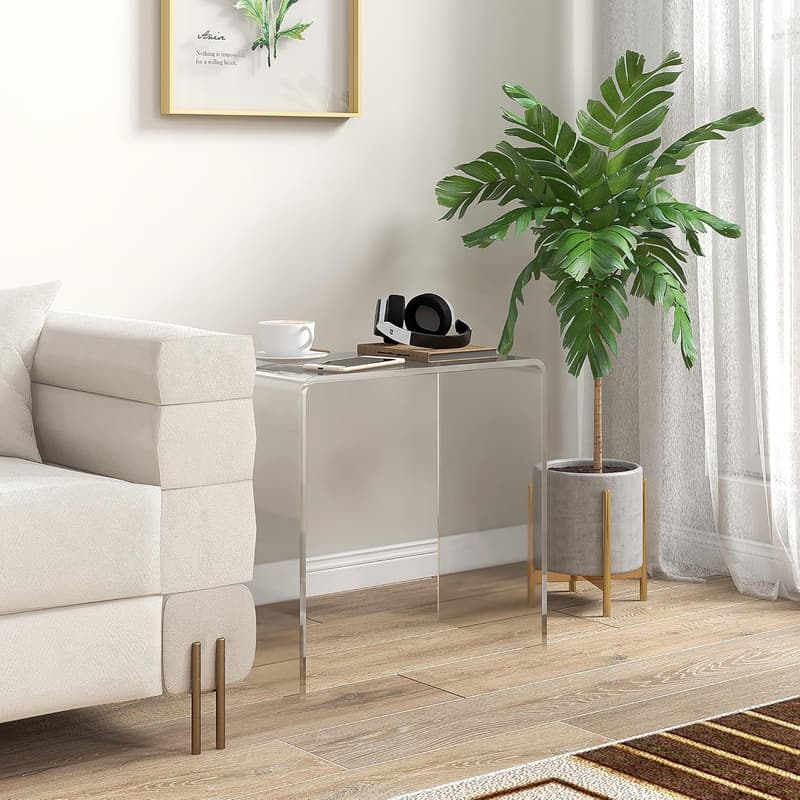 Clear Acrylic Waterfall Coffee Table - 21