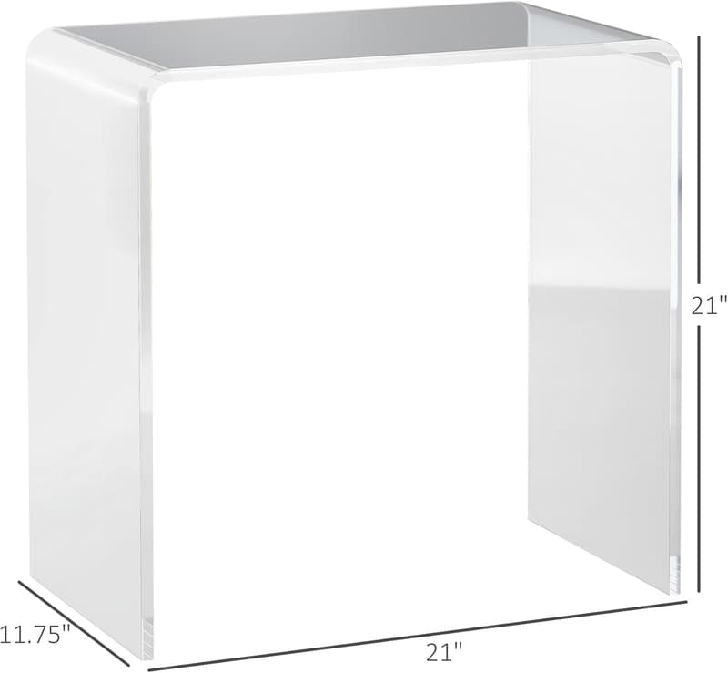 Clear Acrylic Waterfall Coffee Table - 21