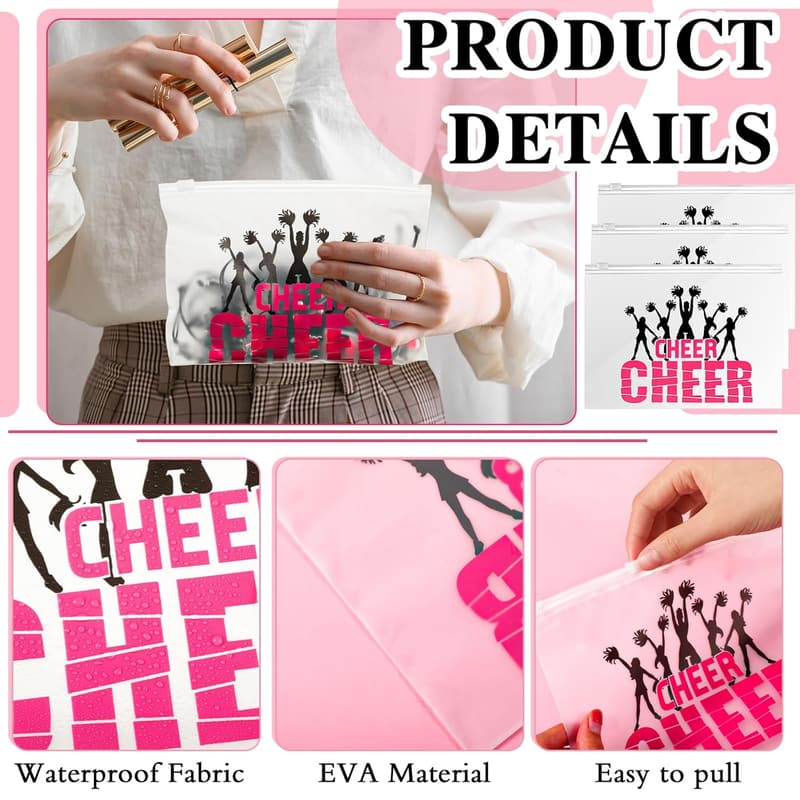 Cheerleader Gift Set with Makeup Bag, Keychain & Accessories