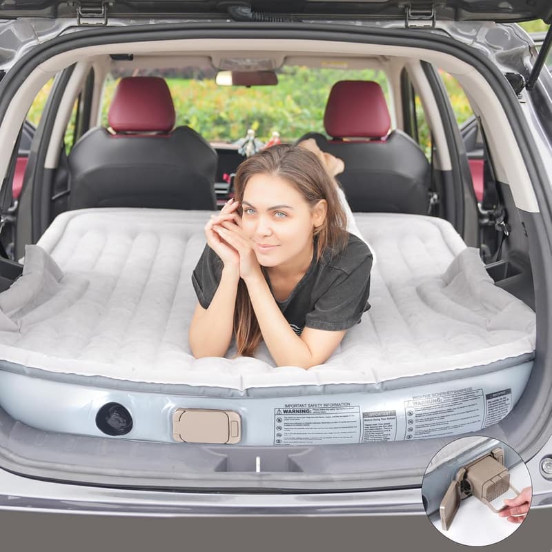 KMZ SUV Air Mattress with Built-in Pump for Travel & Camping