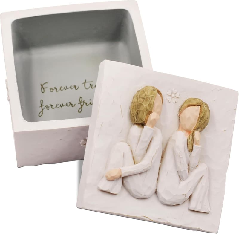 Hand-Painted Keepsake Box Gift for Women's Birthday