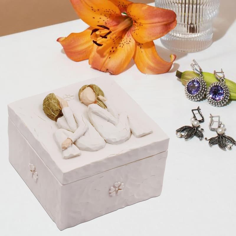 Hand-Painted Keepsake Box Gift for Women's Birthday