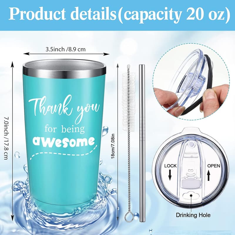 Inspirational 20 oz Stainless Steel Tumbler for Coworkers