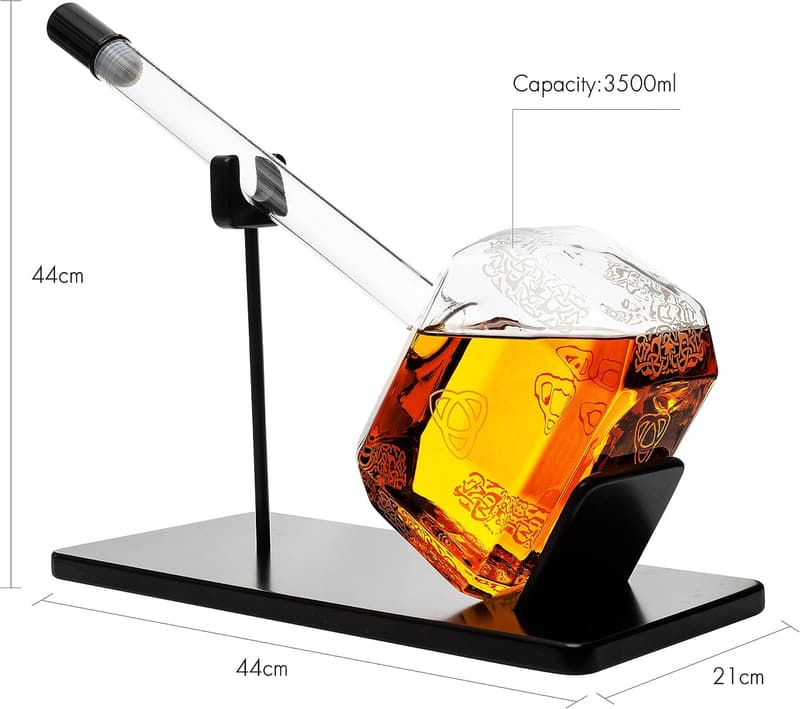 Thor's Hammer Decanter - 2000ml for Whiskey, Wine & Spirits