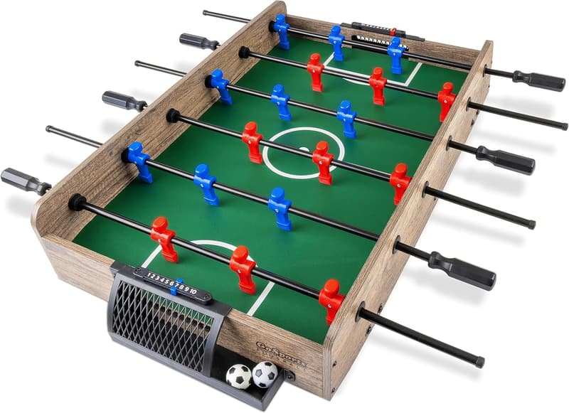 Tabletop Foosball Game Set - 32 Inch, Oak or Black