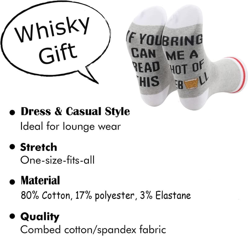 Whisky Lovers Gift: 2 Pairs of Novelty Socks