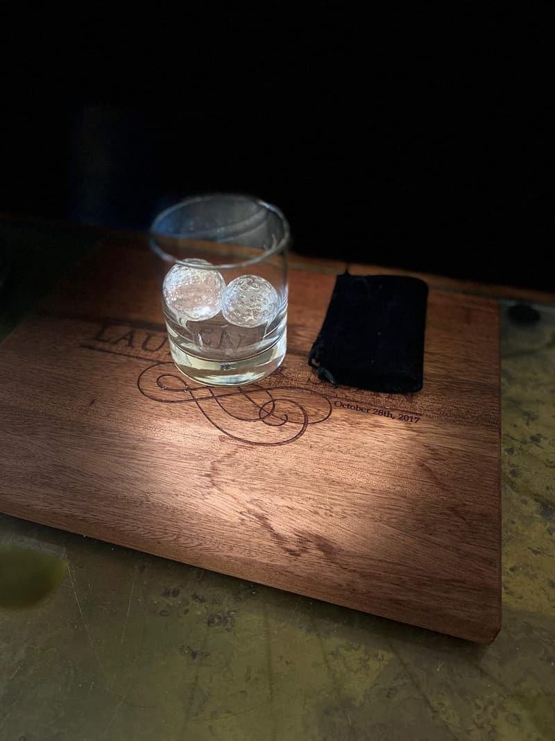 Set of 2 Golf Ball Whiskey Chillers - Crystal Glass Stones