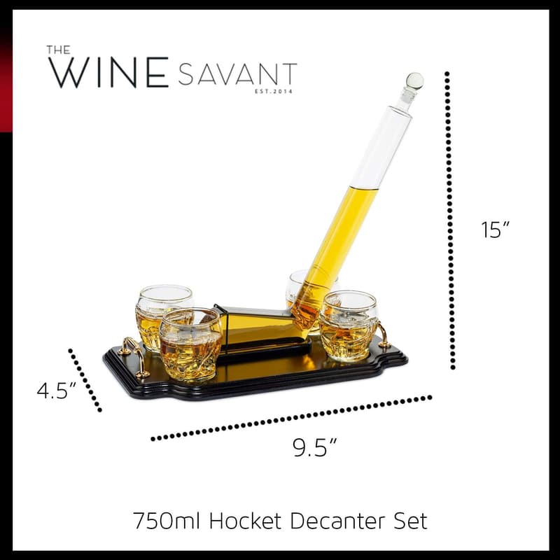 Hockey Decanter Set with Helmet Glasses - Ideal Gift for Fans