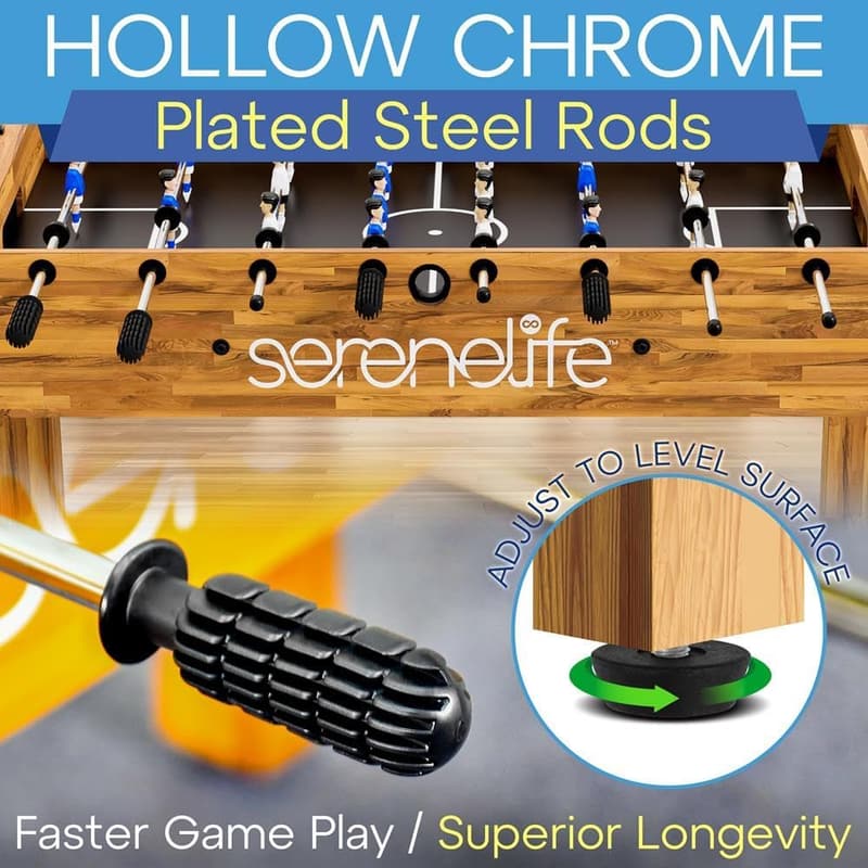 Indoor Competition Foosball Table with 2 Balls & 2 Cup Holders