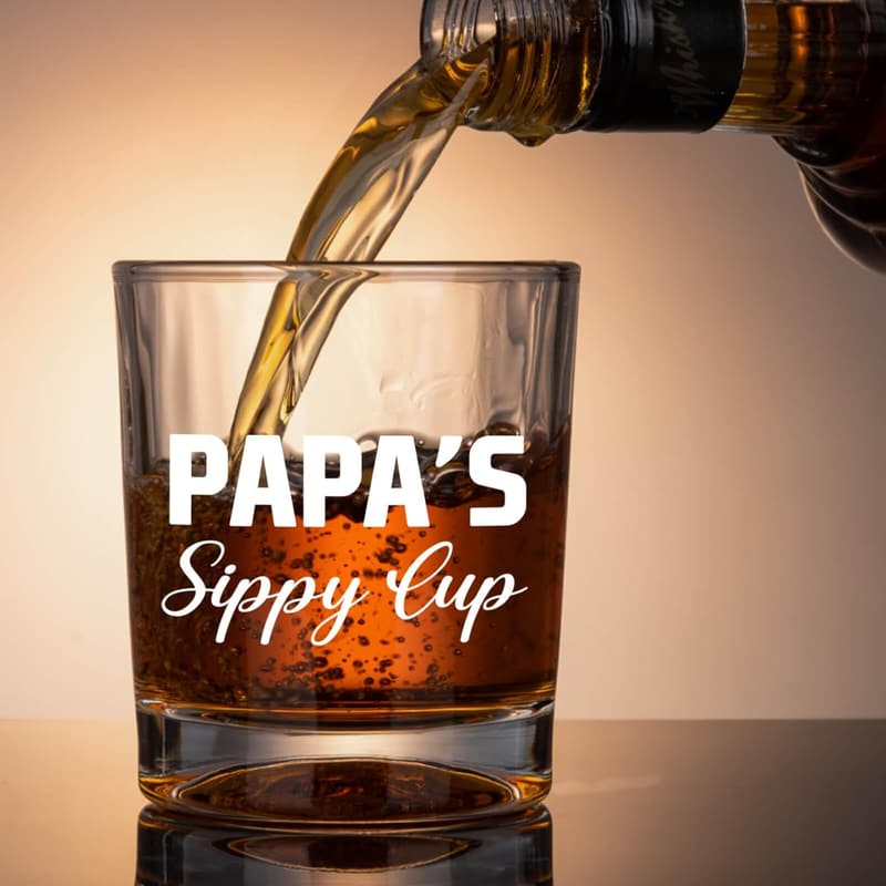 Father's Day Papa Sippy Cup - Whiskey Gift for Men