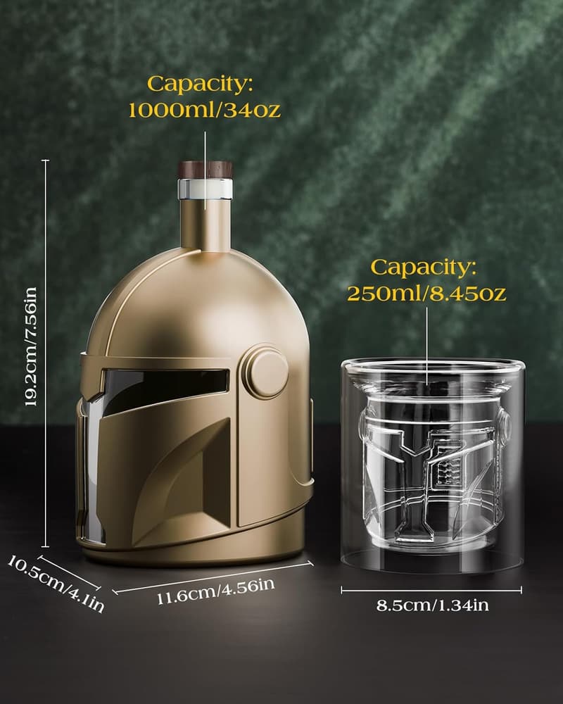 Handmade Galaxy Whiskey Decanter Set for Men with Two Glasses