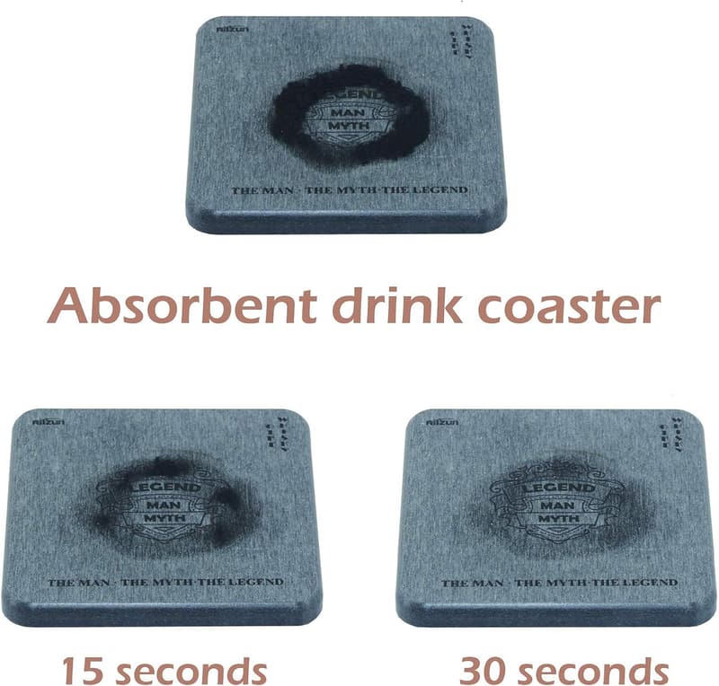 Whiskey Stones Gift Set with Glass & Coaster for Men