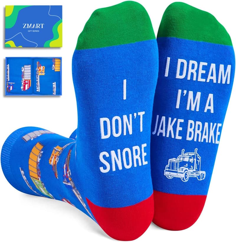 Novelty Socks for Men - Funny Tractor & Race Car Designs