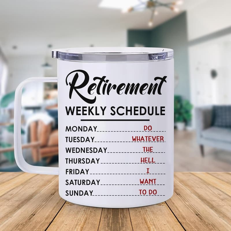 Retirement Stainless Steel Calendar Mug for Men & Women
