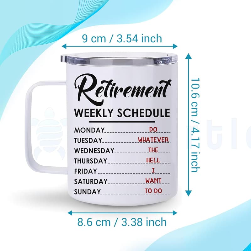Retirement Stainless Steel Calendar Mug for Men & Women