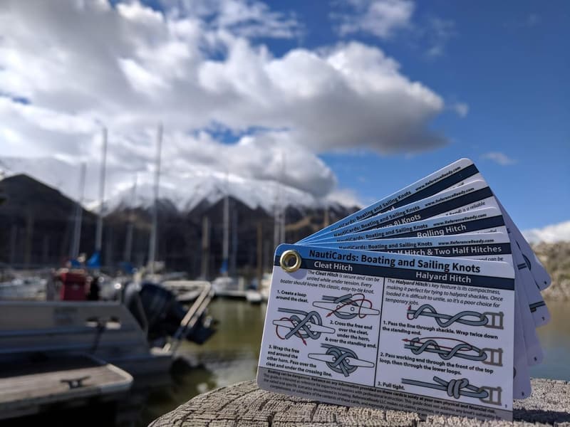 Waterproof Guide to 20 Nautical Knots Cards for Boating