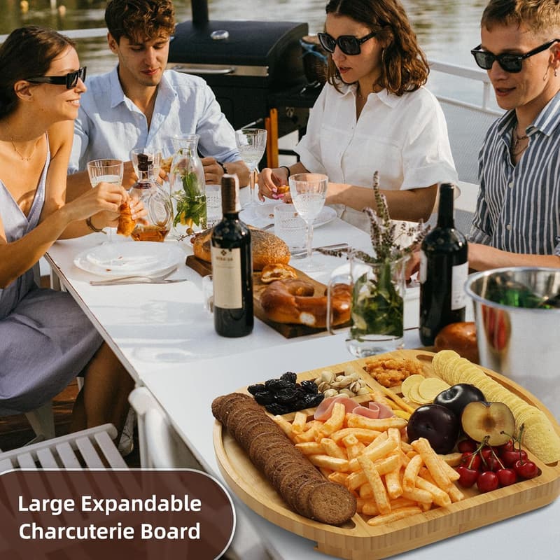 Bamboo Charcuterie Board Set - Perfect for Housewarming Gifts
