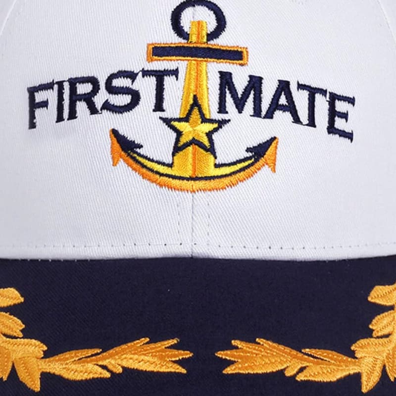 Captain and First Mate Matching Nautical Baseball Caps Set