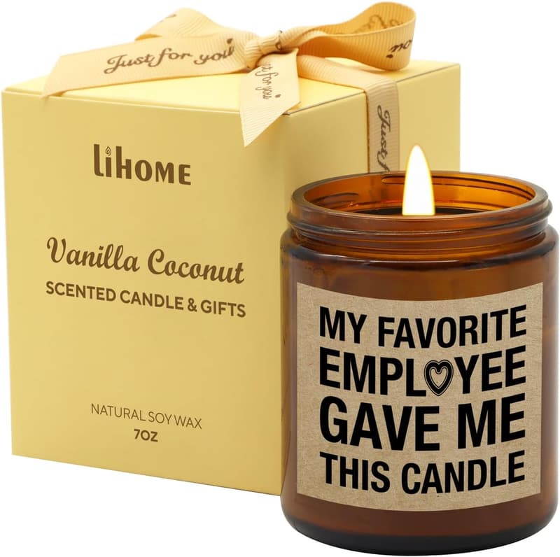 Boss Day Vanilla Coconut Scented Candle for Women (7oz)