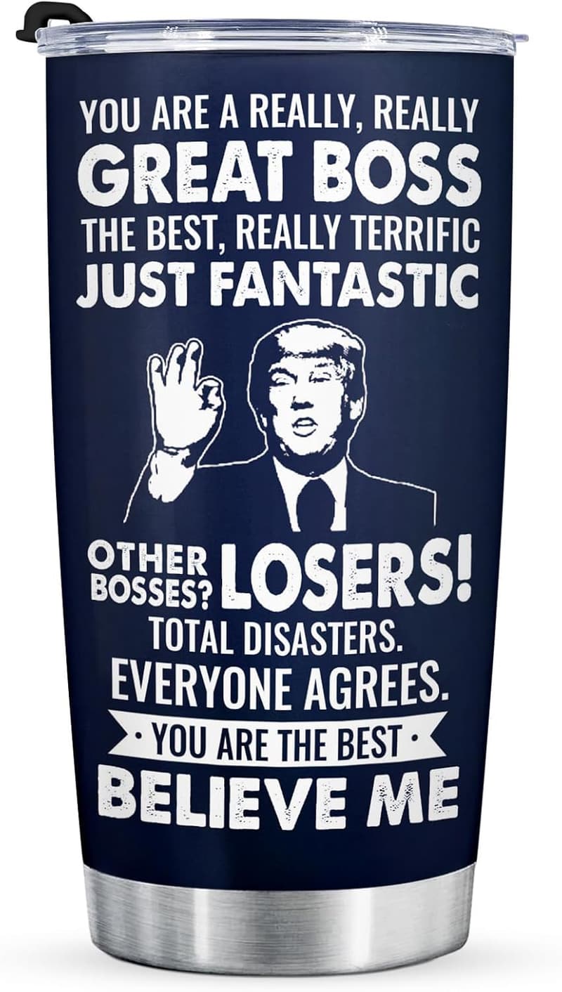 Funny Boss Tumbler Cup - 20 Oz Stainless Steel Gift