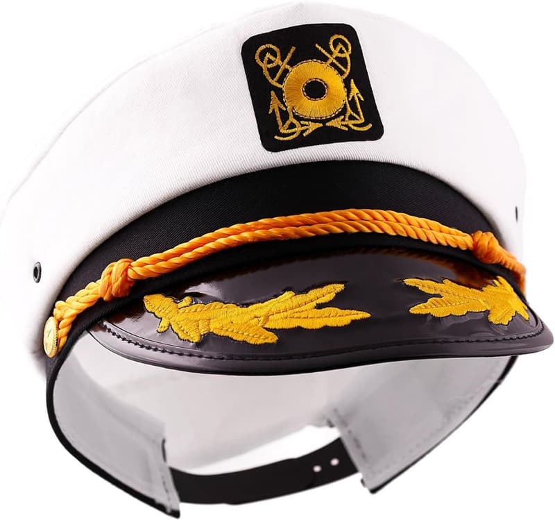 Navy Adjustable Captain's Yacht Sailor Hat Costume Accessory