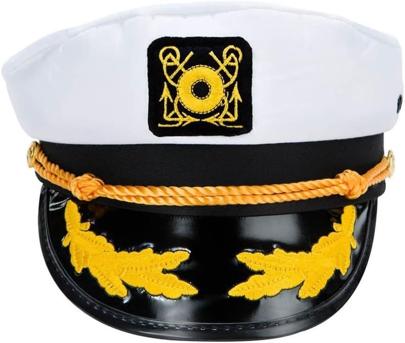 Navy Adjustable Captain's Yacht Sailor Hat Costume Accessory