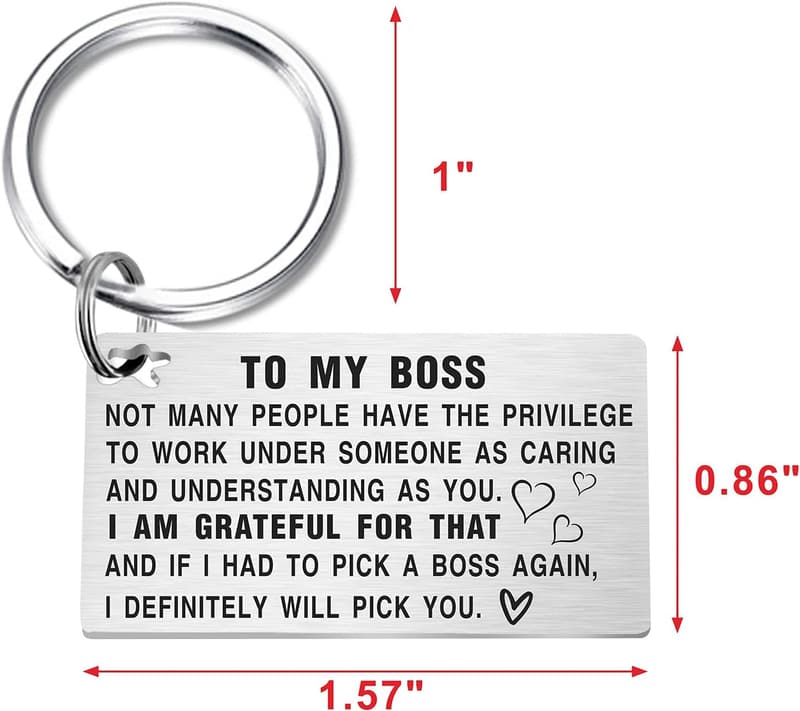 Boss Day Keychain - Appreciation Gift for Your Boss