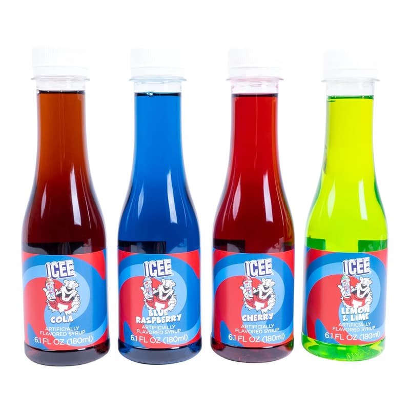 ICEE Slushie Syrups 4-Pack - Cola, Cherry, Blue Raspberry, Lemon & Lime