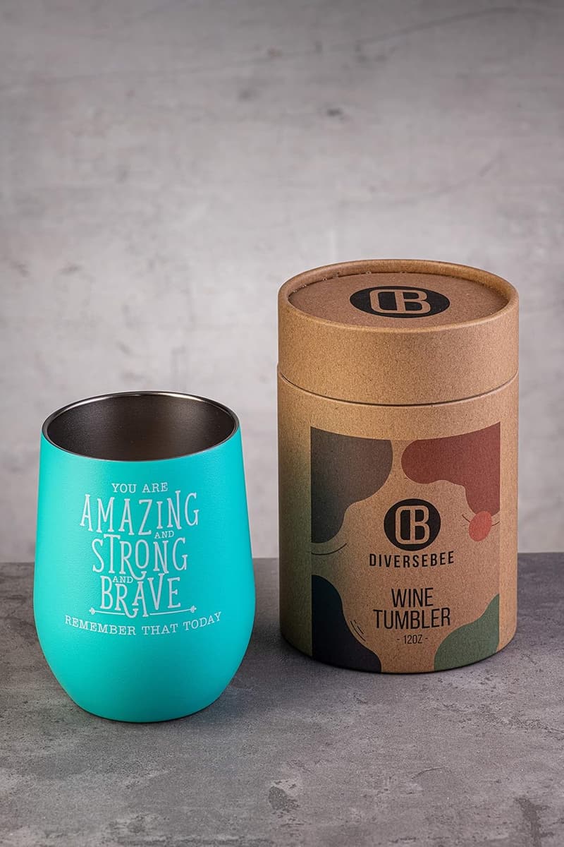 Thank You Insulated Wine Tumbler Gift for Women