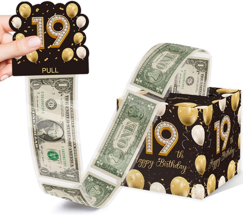 19th Birthday Gift Box - 35 Piece Party Decoration Set