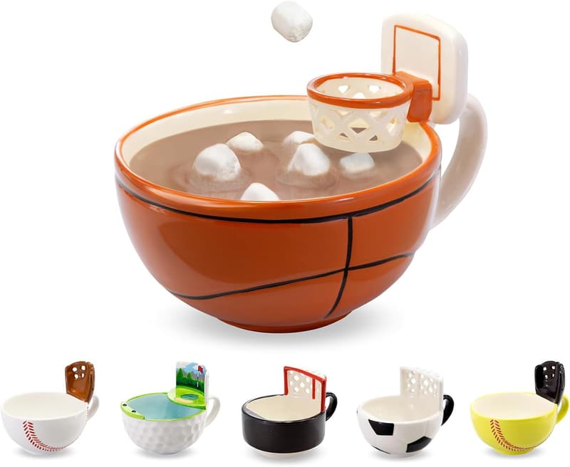 Basketball Mug - 16oz Novelty Gift for Boys & Coaches