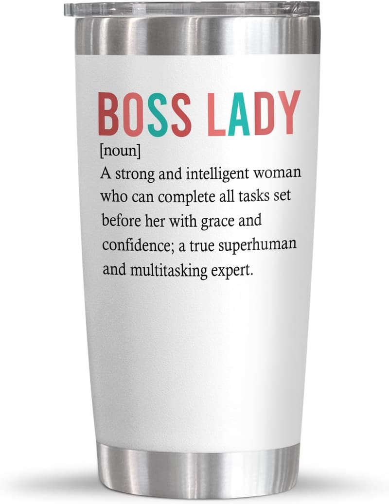 Boss Lady Birthday Gift - 20 oz Insulated Stainless Steel Tumbler