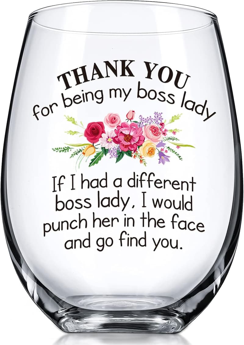 Thank You Wine Glass for Teacher - Graduation Gift