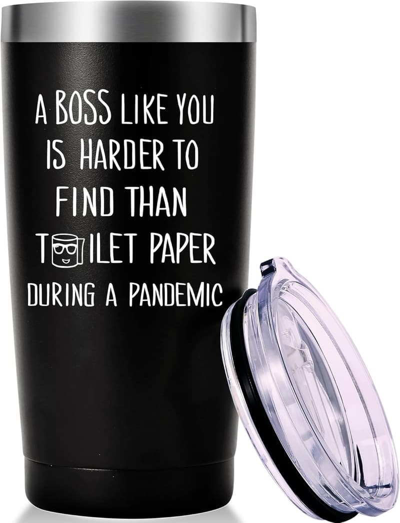 Funny Boss Day Travel Mug - 20oz Tumbler for Men & Women