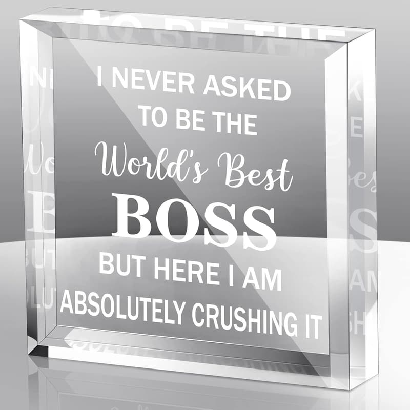 Boss Appreciation Acrylic Keepsake Plaque for Coworkers