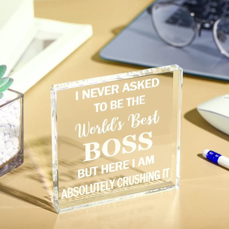 Boss Appreciation Acrylic Keepsake Plaque for Coworkers