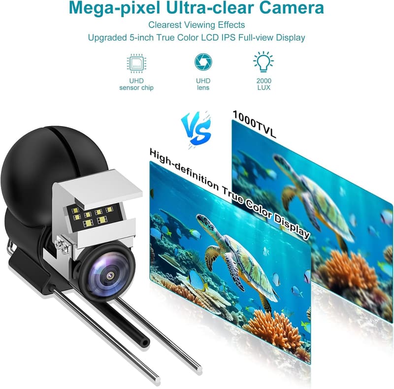 Portable Underwater Fishing Camera with Infrared Night Vision