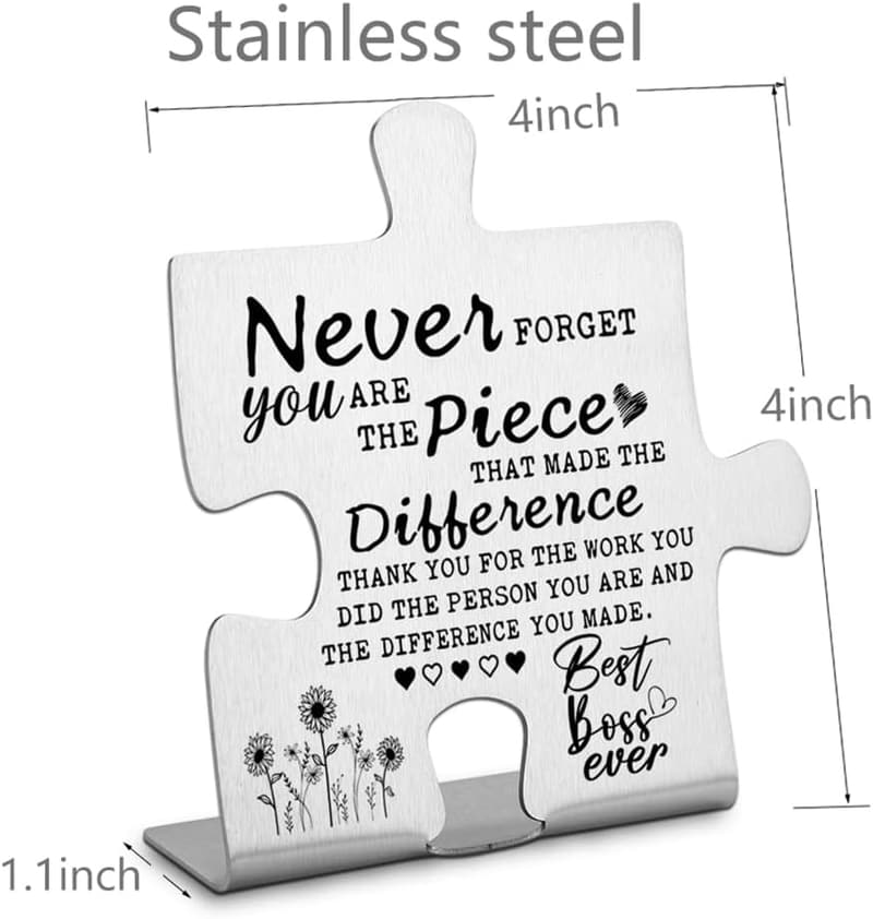 Thank You Boss Plaque – Appreciation Gift for Retirement