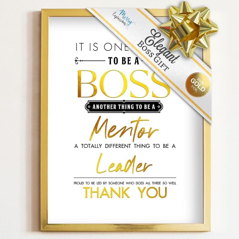 Inspirational Desk & Wall Art for Boss's Day - Office Decor Gift