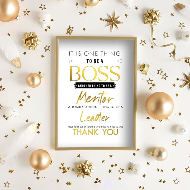 Inspirational Desk & Wall Art for Boss's Day - Office Decor Gift