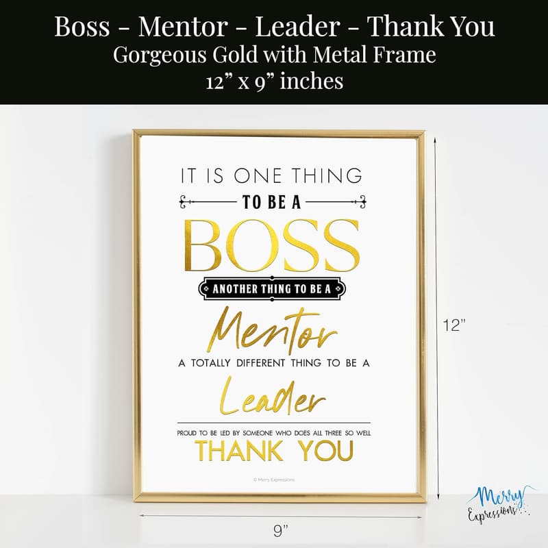 Inspirational Desk & Wall Art for Boss's Day - Office Decor Gift