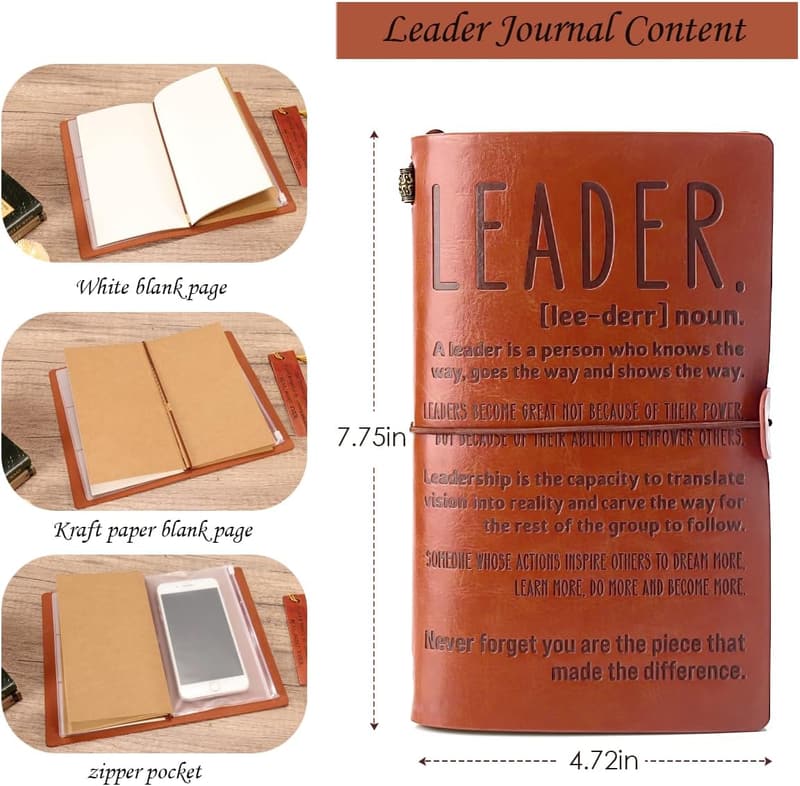 Thank You Gift for Boss - Leather Planner for Farewell or Retirement