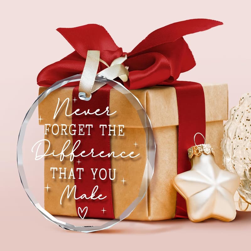Thank You Glass Ornament for Women - Retirement Appreciation Gift