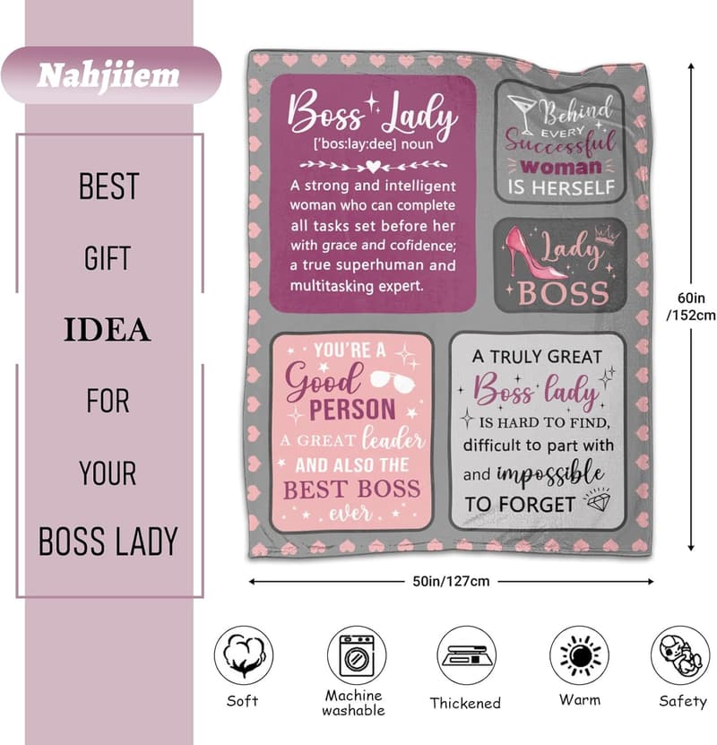 Boss Day Throw Blanket for Women - 50