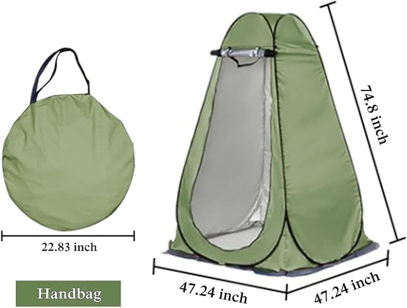 Pop-Up Privacy Tent for Outdoor Shower and Camping Use